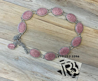 ‘’LIA’’  CONCHO PINK BELT