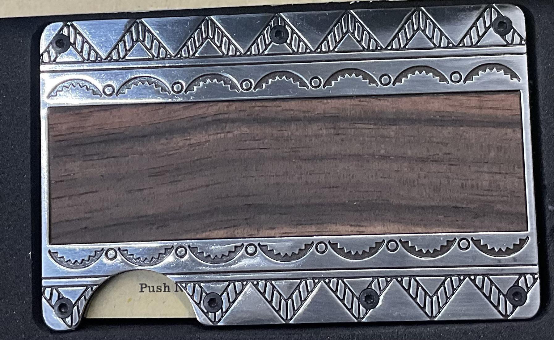 3D MENS SMART WALLET WOOD INLAY BROWN |D250016202