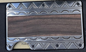 3D MENS SMART WALLET WOOD INLAY BROWN |D250016202