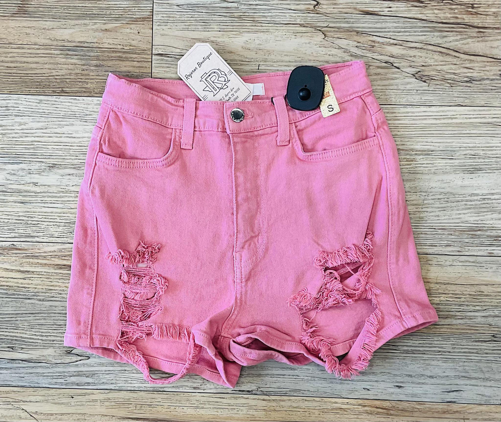 ‘’GIANNA’’ BLUSH HIGH-RISE SHORTS