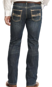 Rock & Roll Denim Men's Pistol Dark Wash Straight Leg Stretch Jeans | BM1PD03109