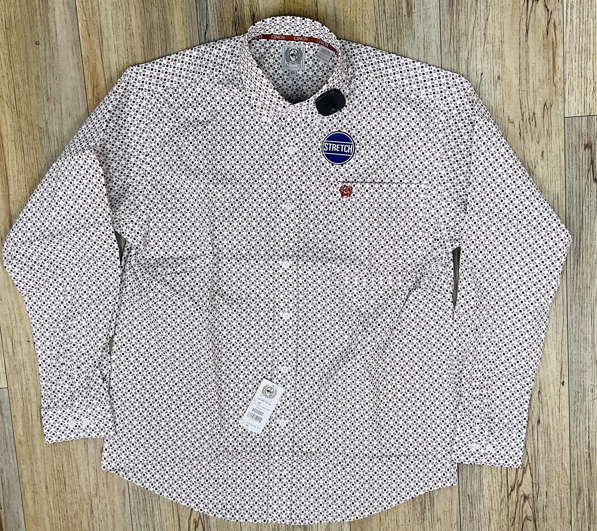 CINCH MENS LONG SLEEVE WHITE SHIRT | MTW1105868
