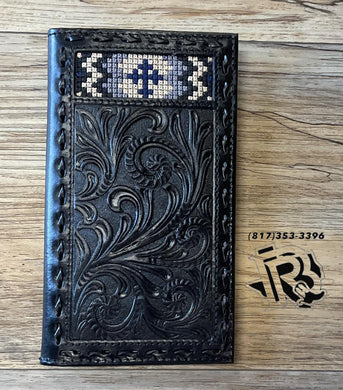3D Rodeo Wallet Floral Leather Cross Embroidered| D250007201