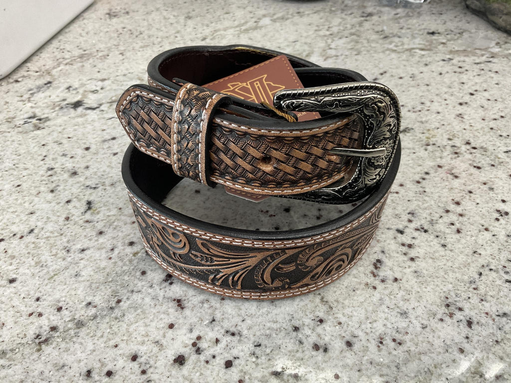 “TOMI JR” |IRUN SPUR BELT WESTERN TOOLED LEATHER