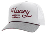 HOOEY OG HOOEY WHITE 5 PANEL TRUCKER WITH RED SITCHING | 2460T-WH