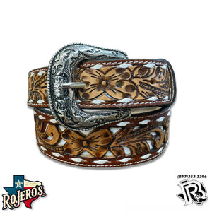 " GARRETT "| IRON SPUR WESTERN TOOLED LEATHER BELT HANDMADE
