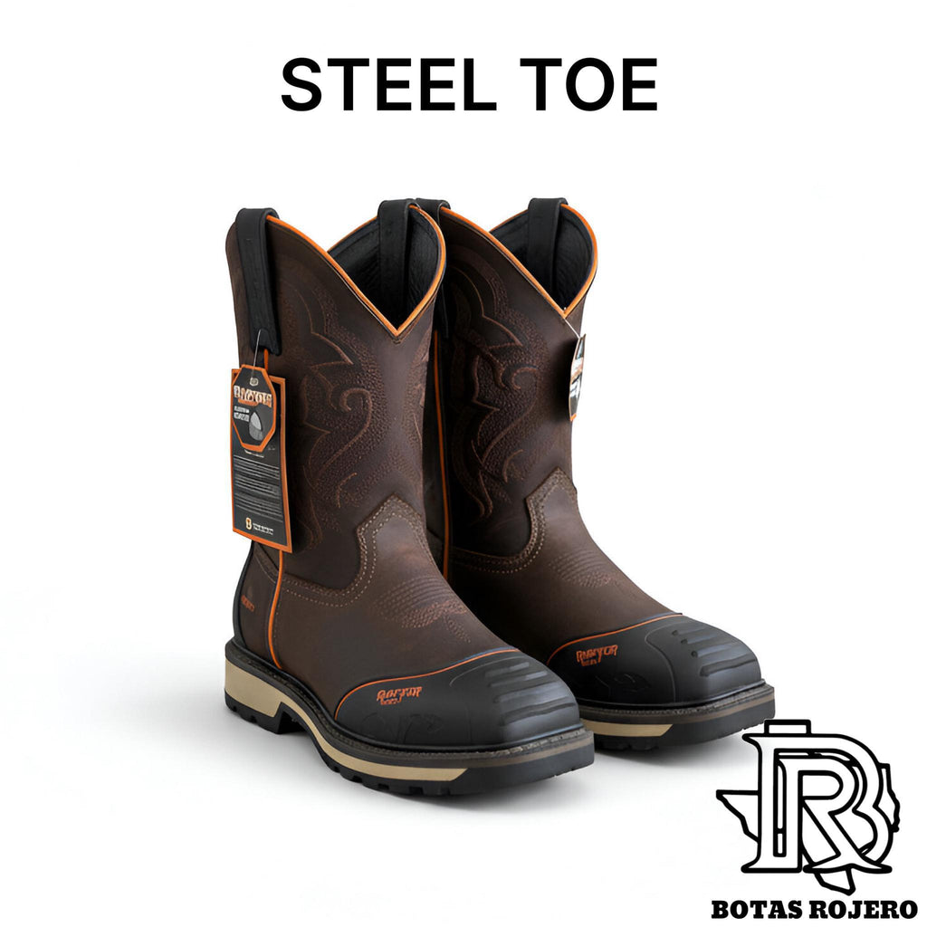 “ RAPTOR “ | WORK BOOTS STEEL TOE BROWN SQUARE TOE WESTERN