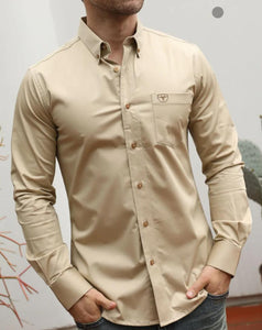 MEN’S  PLATINI KHAKI WESTERN SHIRT |CTL9261