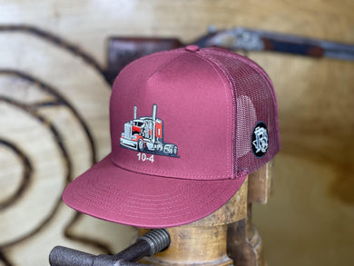 ‘’ISRAEL’’ |BURGUNDY TRUCKER CAP