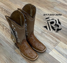 Load image into Gallery viewer, ‘’Karla tooled tabaco boot