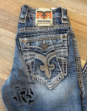 ‘’RUBEN’’ MENS ROCK RIVIVAL BOOTS JEANS | WHITE LABEL