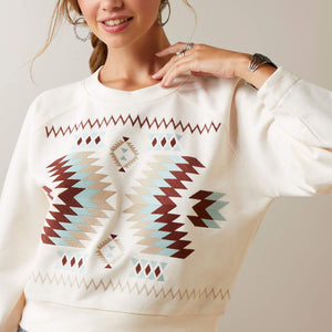 WOMEN'S  ARIAT Wild West cream pink Sweatshirt| 10045085