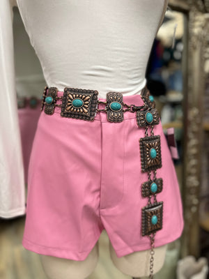 ‘’LUISA’’  CONCHO TURQUISE BELT