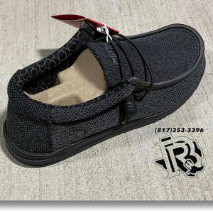 Mens hey dude Wally Sox micro total black | 150204942