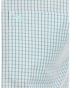 Ariat mens WF Colten fitted aqua  long sleeve shirt | 10044905