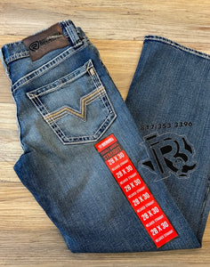 Mens chain stitch double barrel medium vintage rock & roll jeans | BM0SD02498