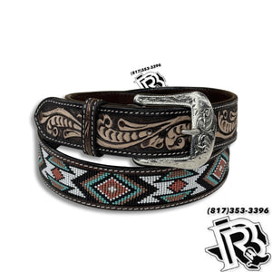 “ Aaron  “ |BOYS  SOUTHERN WESTERN BEADED COWBOY BELT KH-3024K