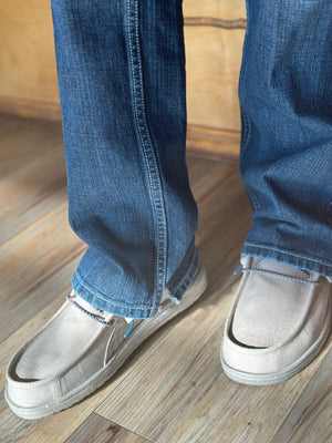 “ PAUL “ | MENS HEY DUDE STRETCH SLIP ON SHOE LIGHT WHITE 40013-2AT