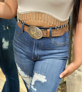 NOCONA LADIES WESTERN BELT WITH BUCKLE N3300002 Botas Rojero