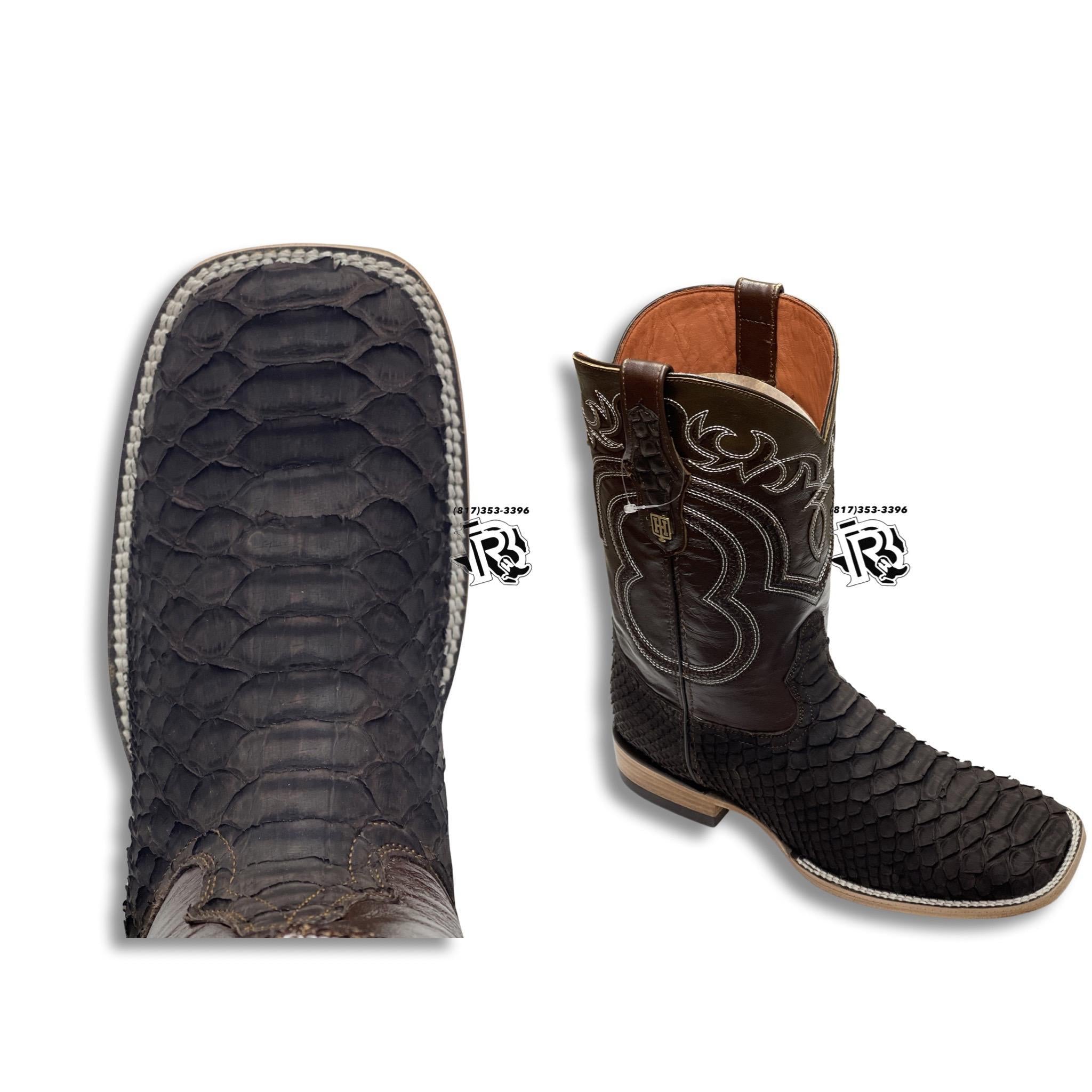 “ Gus “ | Men Western Square Toe  Brown Boots Original Leather