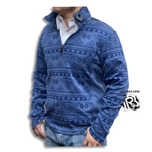 Load image into Gallery viewer, “ Amir “ | MEN PULLOVER SWEATER BLUE AZTEC