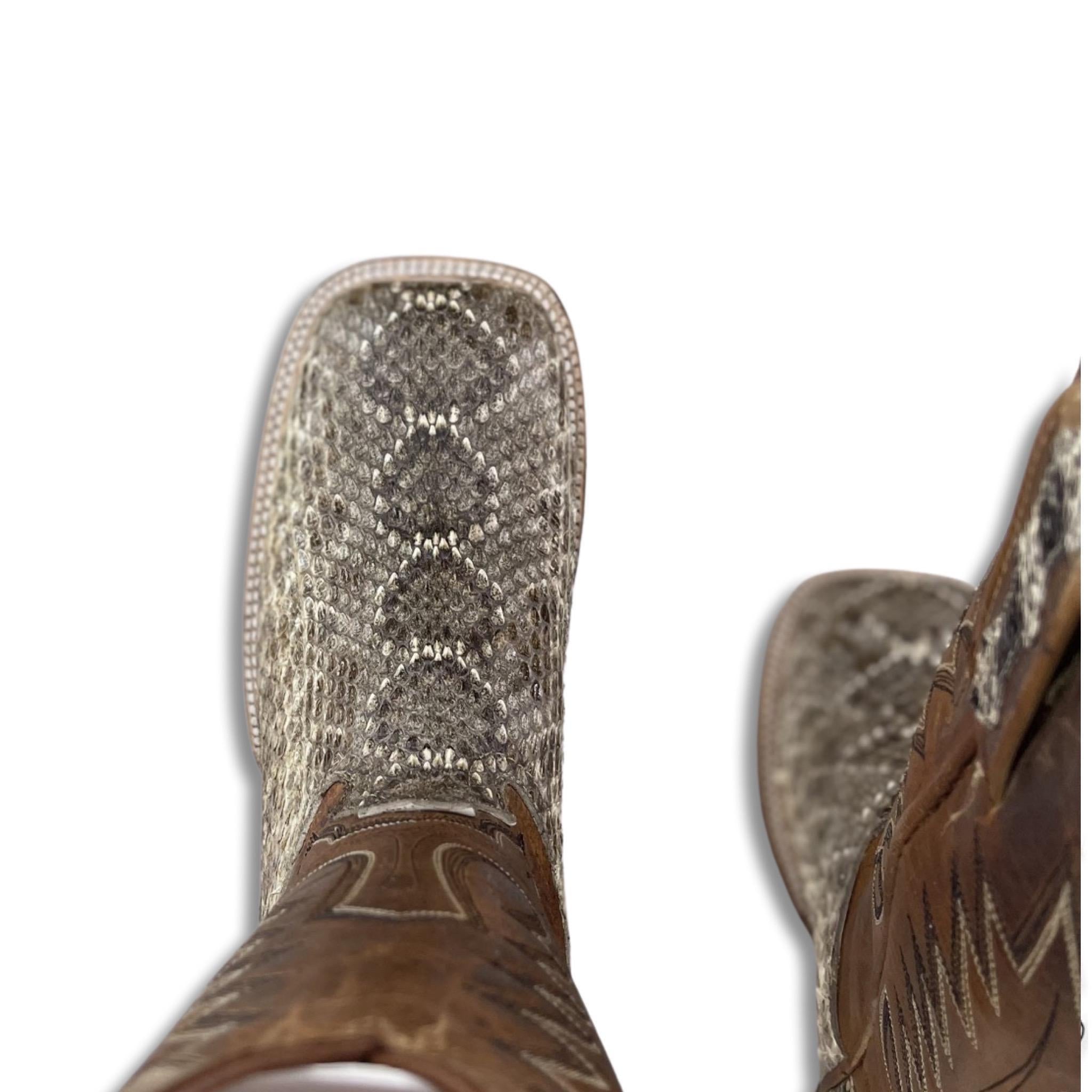 “ Steven “ | ORIGINAL RATTLESNAKE MEN SQUARE TOE WESTERN BOOTS  style# 4542