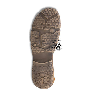 “ FRANK “ | MEN MOC SHOES WITH TOOLED LEATHER LIGHT BROWN