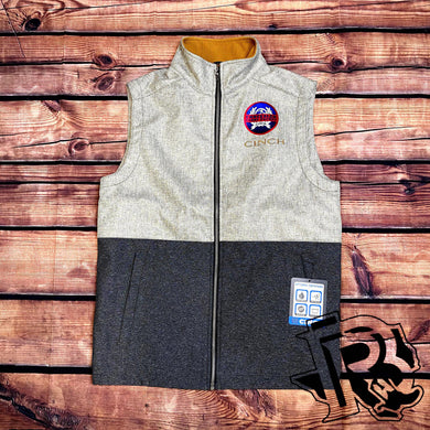 CINCH | MENS BONDED VEST LIGHT GREY/DARK GREY