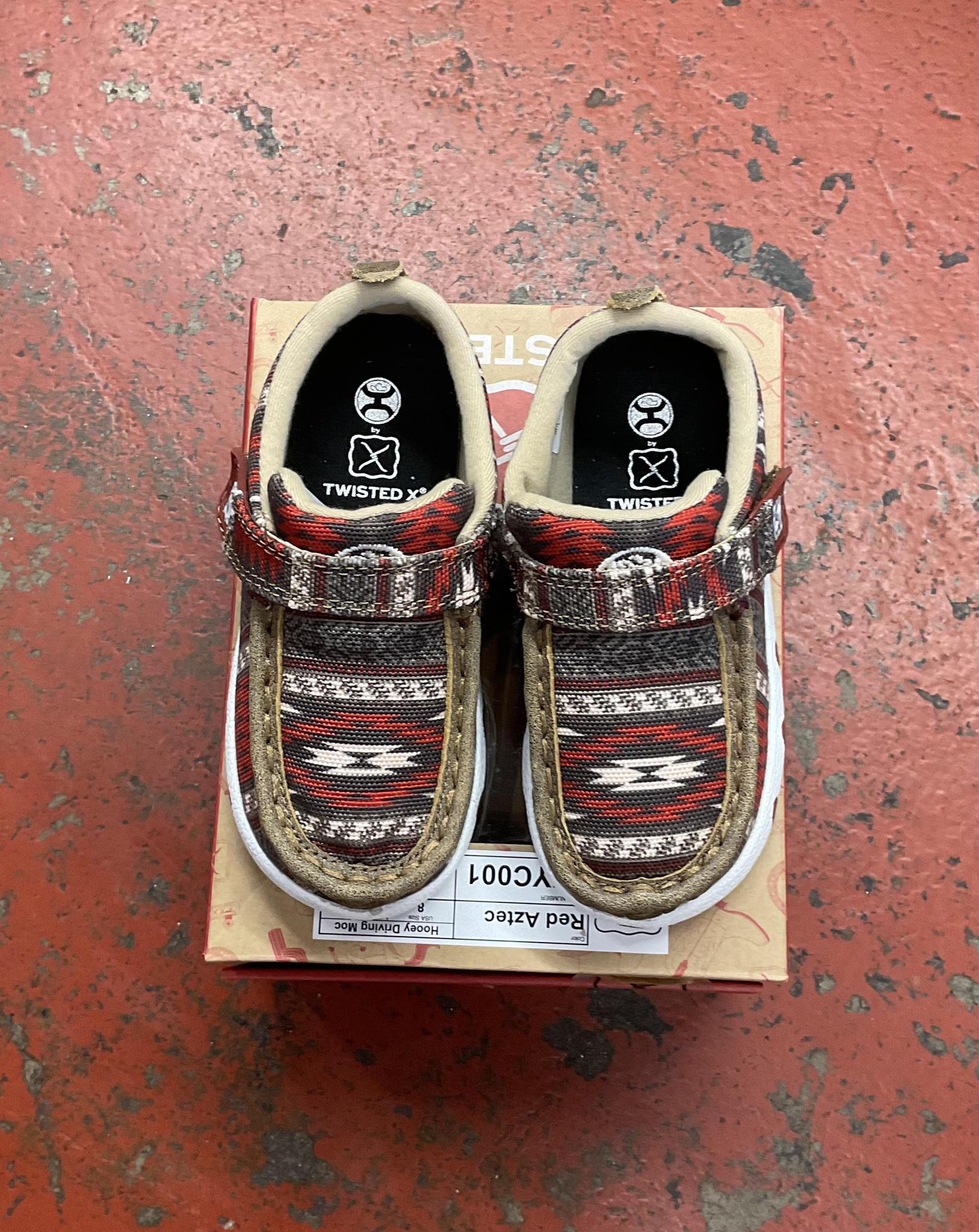 TODDLER TWISTED X HOOEY DRIVING MOC RED AZTEC | IHYC001