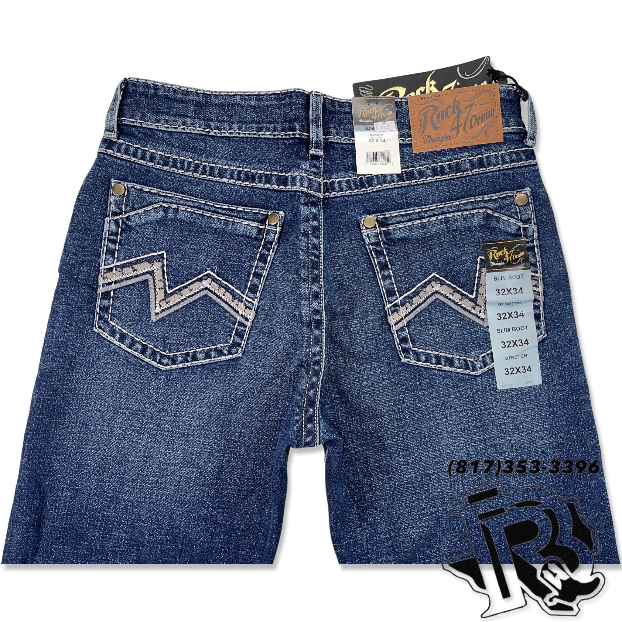 ROCK 47 SLIM BOOT | MEN WESTERN JEANS MEDIUM WASH