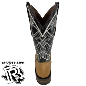 “ Garrett “ | Men Western Square Toe Boot Light Brown 505