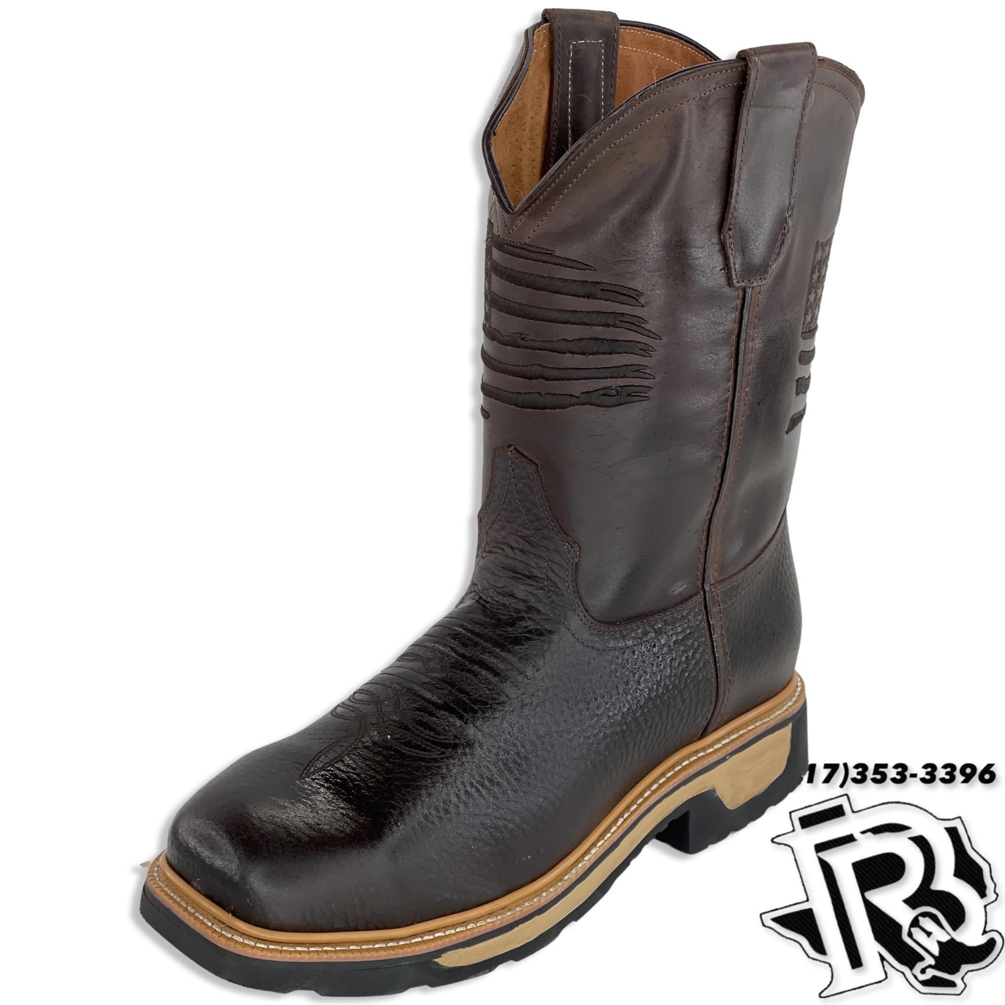 NO STEEL TOE | MEN SQUARE TOE WORK BOOT MEXICO FLAG STYLE #1006203