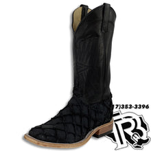 Load image into Gallery viewer, FIS-H BOOTS | ANDERSON BEAN SQUARE TOE MEN WESTERN BOOTS MATTE BLACK STYLE :