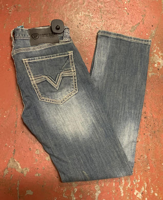 MENS SLIM STRAIGHT ROCK & ROLL MED WASH JEANS |M1R2782