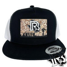 Load image into Gallery viewer, TOOLED LEATHER EDITION | BR CAP BLACK/WHITE