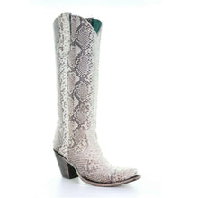 Load image into Gallery viewer, WOMEN&#39;S CORRAL BOOTS NATURAL PYTHON ZIPPER TALL (A3789)