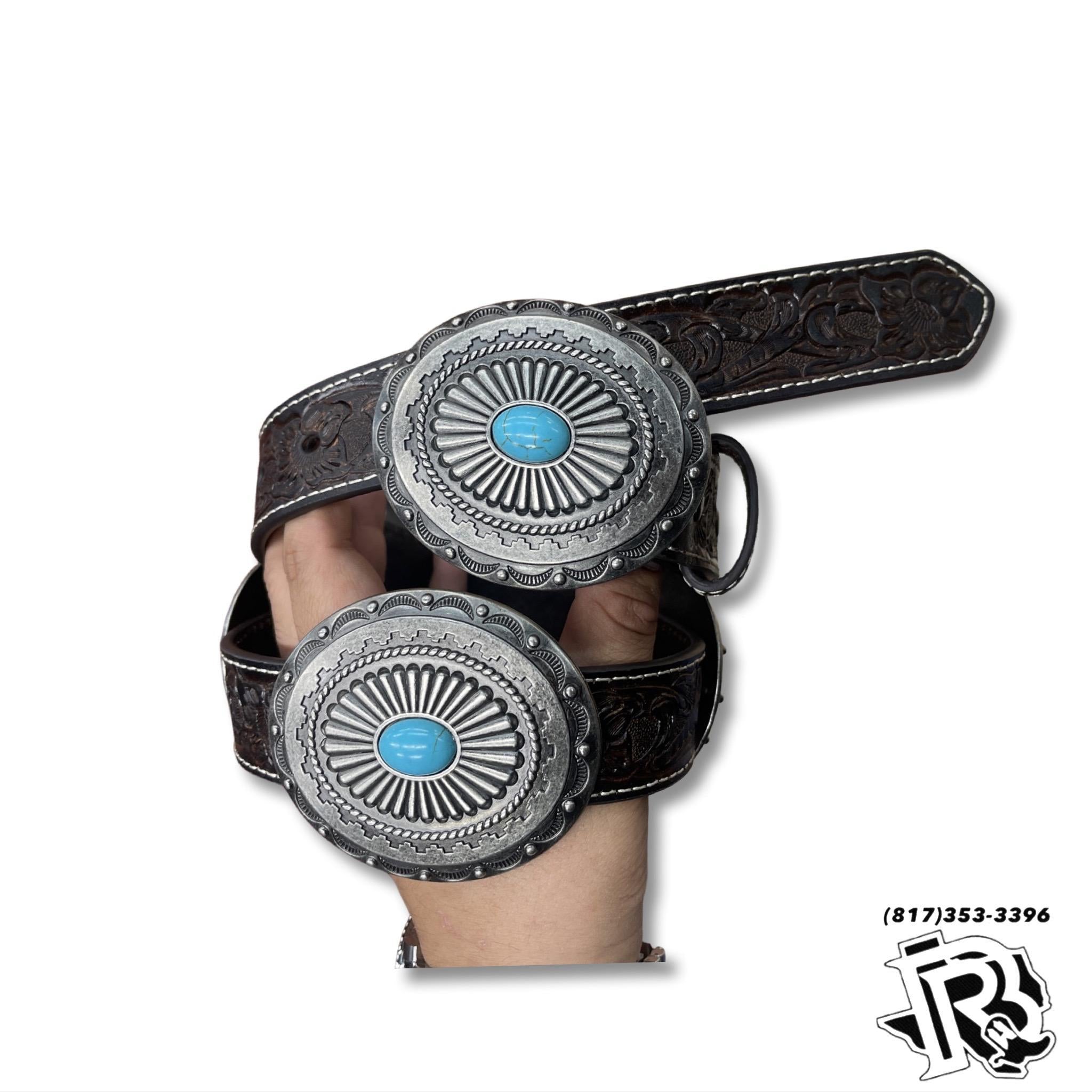 “ Giselle “ | Women’s Ariat Belt Brown With Conchos  A1531002