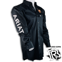 Load image into Gallery viewer, ARIAT MEN SHIRT | BLACK Team Logo Twill Fitted Shirt 10034231