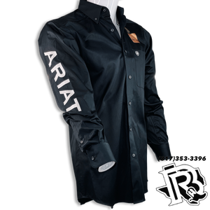 ARIAT MEN SHIRT | BLACK Team Logo Twill Fitted Shirt 10034231