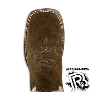 ROUGH OUT BOOTS | LIGHT BROWN SQUARE TOE