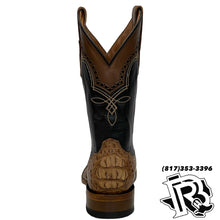 Load image into Gallery viewer, CAIMAN HORN BACK ORIGNAL | TAN SQUARE TOE MEN BOOTS