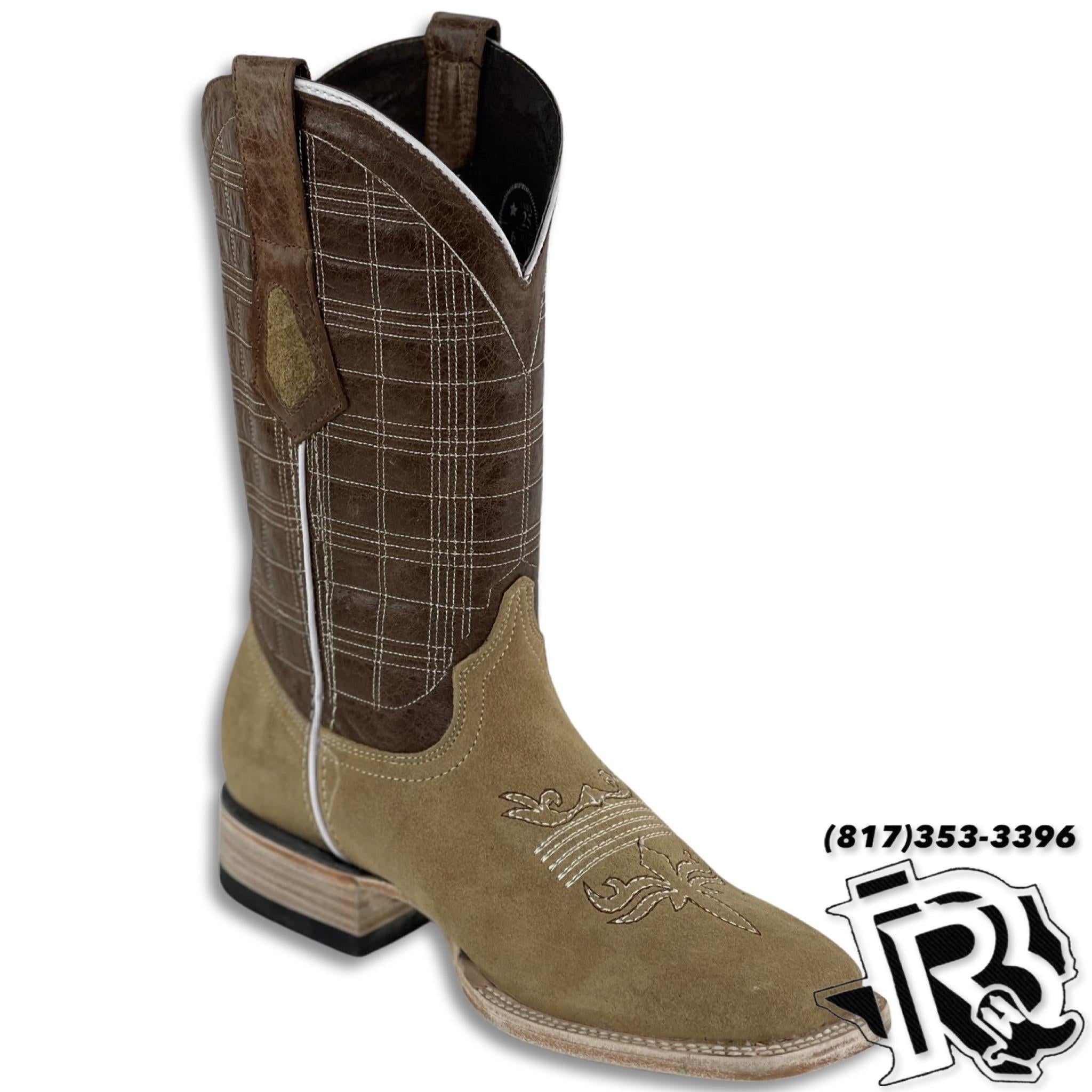 ROUGH OUT SAND | MEN SQUARE TOE WESTERN BOOTS