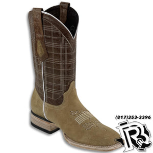 ROUGH OUT SAND | MEN SQUARE TOE WESTERN BOOTS
