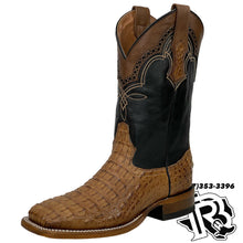 Load image into Gallery viewer, CAIMAN HORN BACK ORIGNAL | TAN SQUARE TOE MEN BOOTS