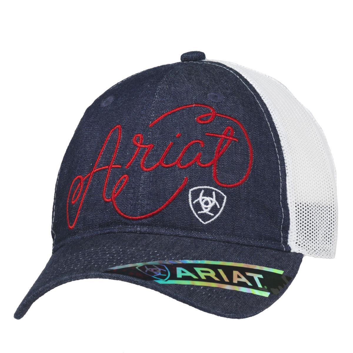 ARIAT LADIES CAP CURSIVE LOGO DENIM