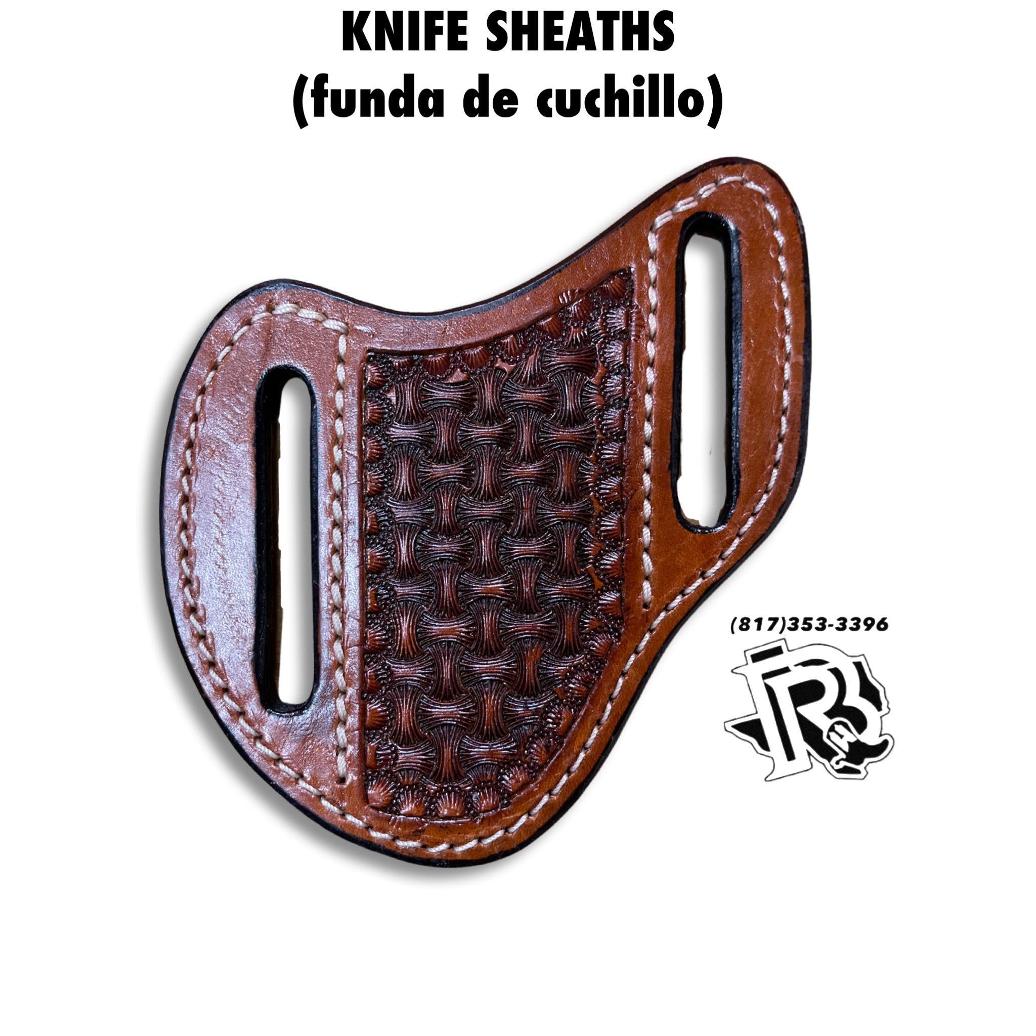 “ Holden  “ | KNIFE SHEATHS COGNAC TOOLED LEATHER