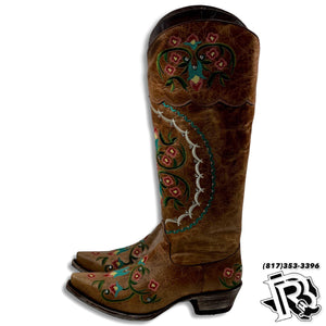 WOMEN BOOTS | “ISABLE” CAMEL WESTERN BOOTS MULTI COLOR STYLE #11001