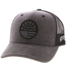 Load image into Gallery viewer, 1928T-GYBK Resistol Grey / black mesh 6-panel trucker with patch - OSFA