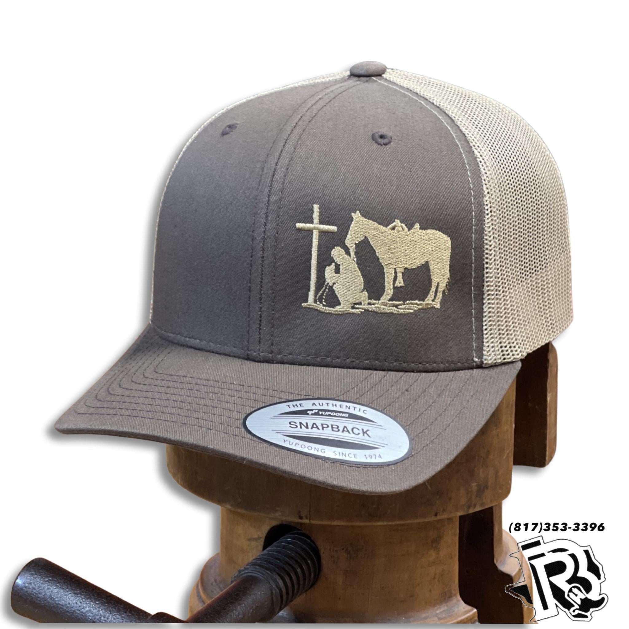 “ COWBOY CROSS “ | MEN BROWN CAP SNAP BACK BROWN