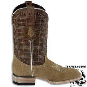 ROUGH OUT SAND | MEN SQUARE TOE WESTERN BOOTS